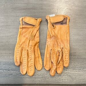 Girls small Equestrian leather gloves